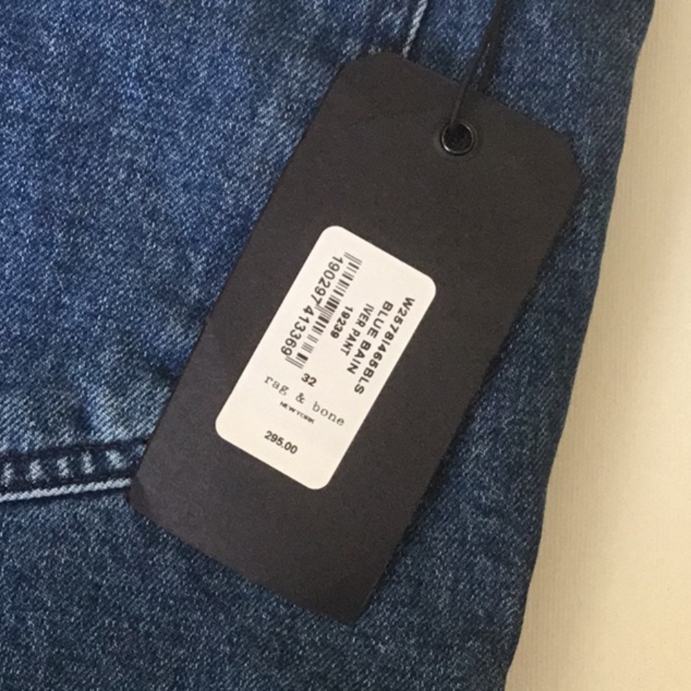 Rag & Bone Blue Bain Iver Pant Cropped Flair - Picture 4 of 8